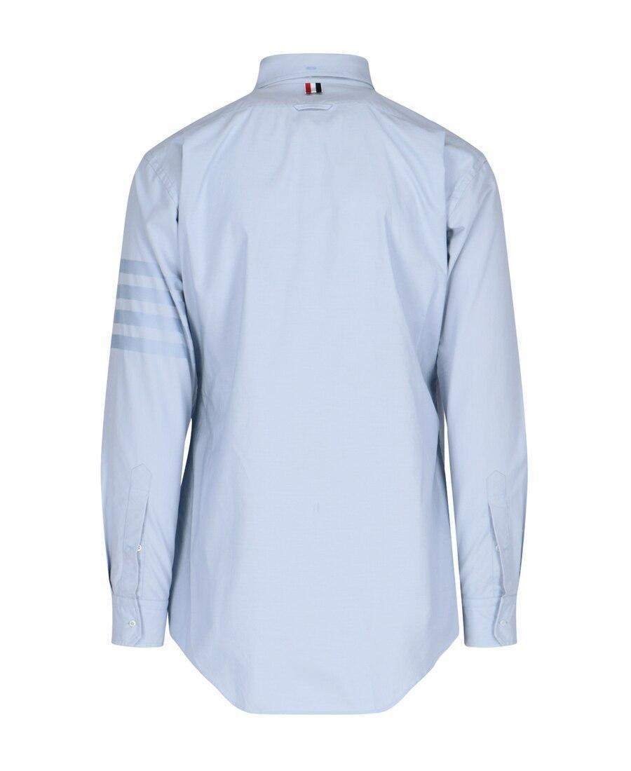 THOM BROWNE Classic Fit Cotton Button-down Shirt In Light Blue Product Image