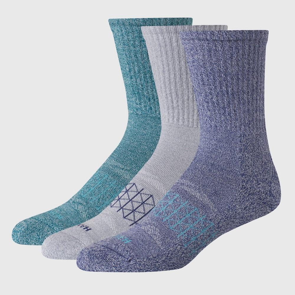 Hanes Mens 3pk Absolute Active Cushioned Crew Socks 6-12: Arch Support Product Image