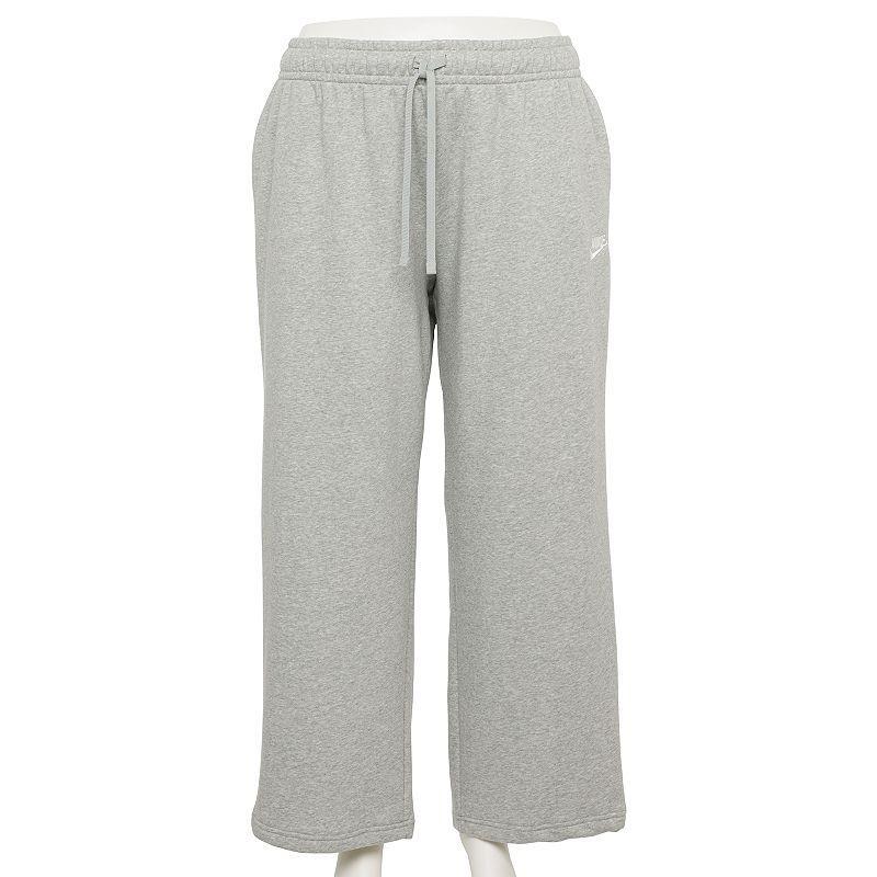 Womens Nike Sportswear Club Fleece Mid-Rise Wide-Leg Sweatpants (Plus Size) Product Image