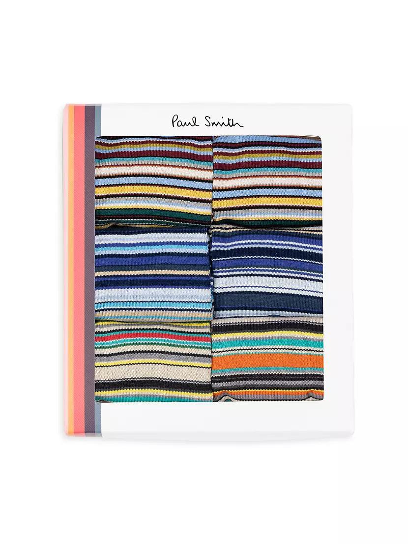 Signature Stripe Crew Socks 6-Pack Product Image