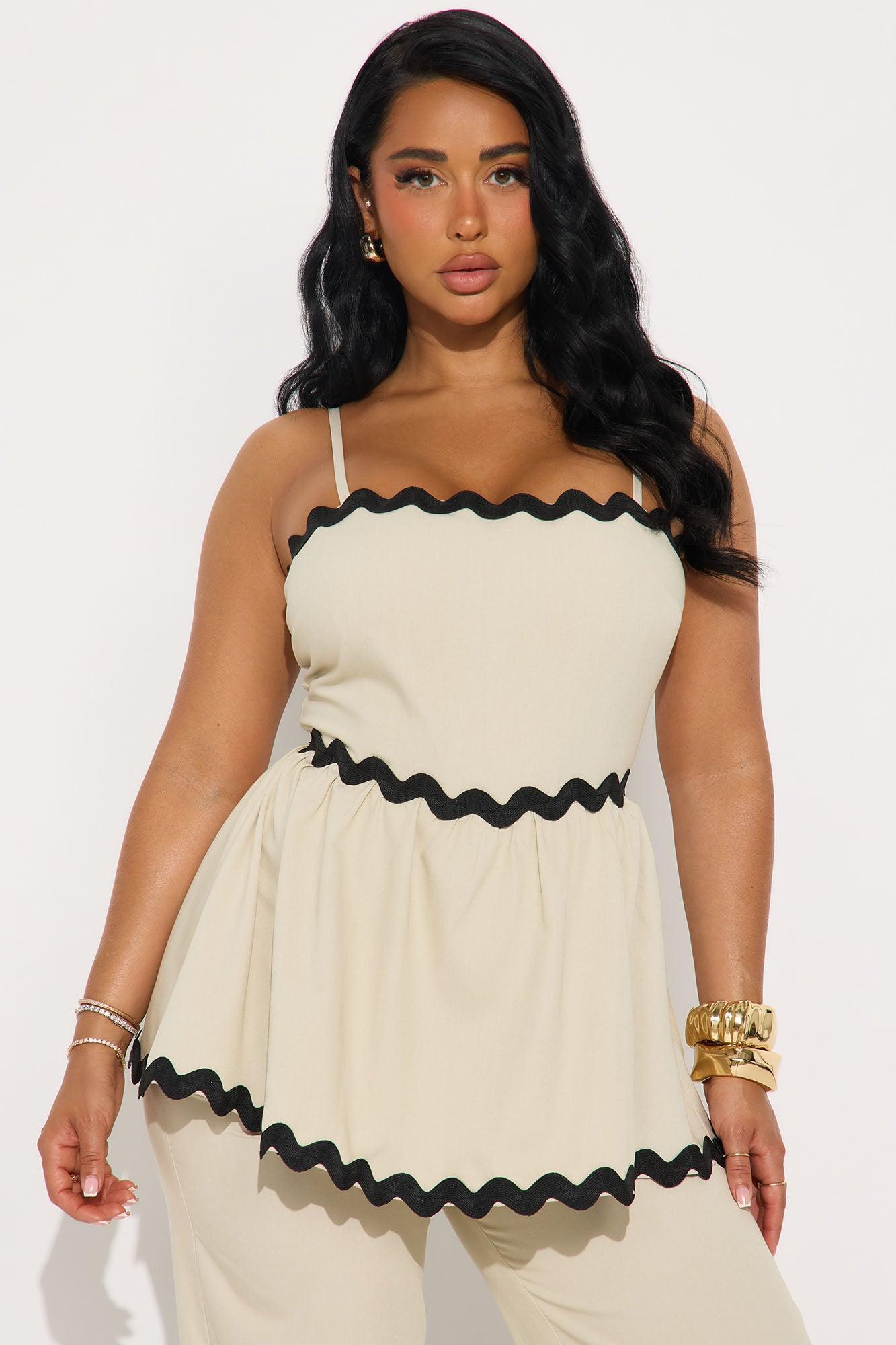 She's A Lady Jumpsuit - Taupe/combo Product Image
