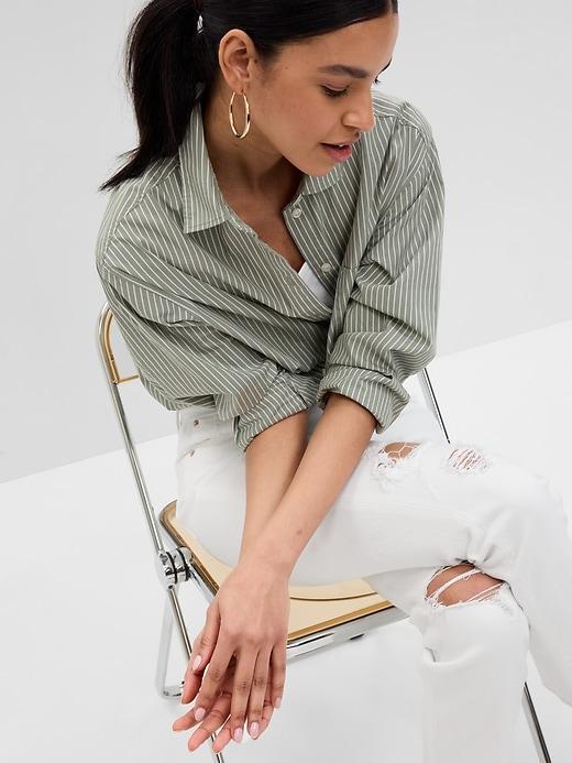 High Rise Cheeky Straight Jeans Product Image