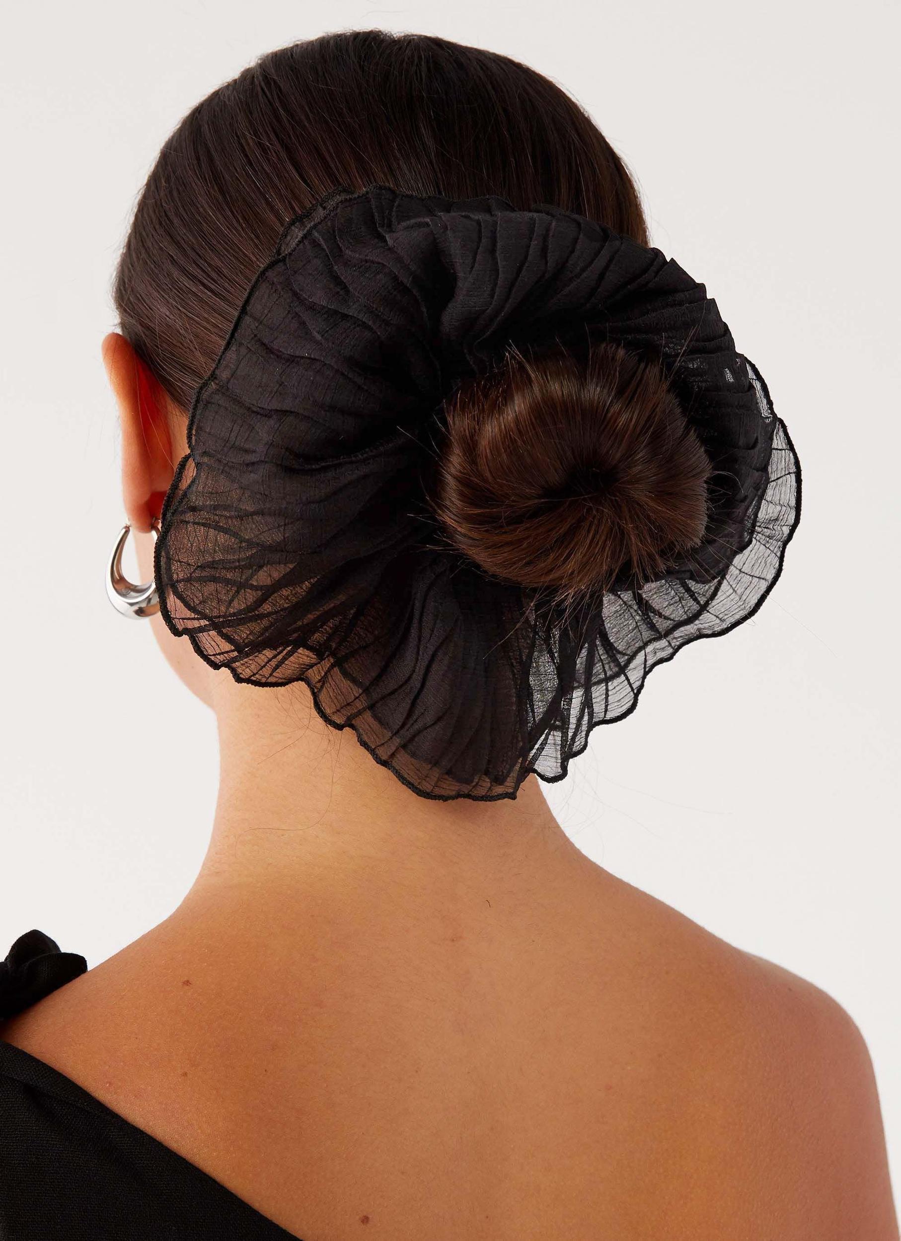 Lucky Clover Scrunchie - Black Product Image