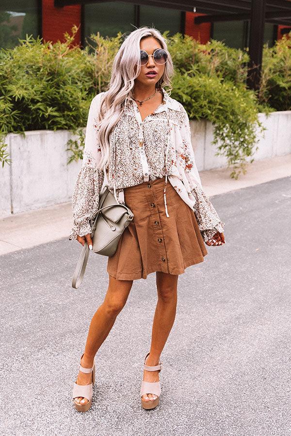 Sweetheart In The City Chiffon Top in Cream Product Image
