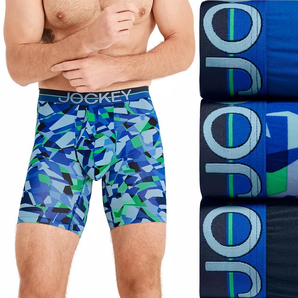 Mens Jockey 3-Pack Infinite Cool Microfiber Stretch 8 Long Leg Boxer Brief Product Image