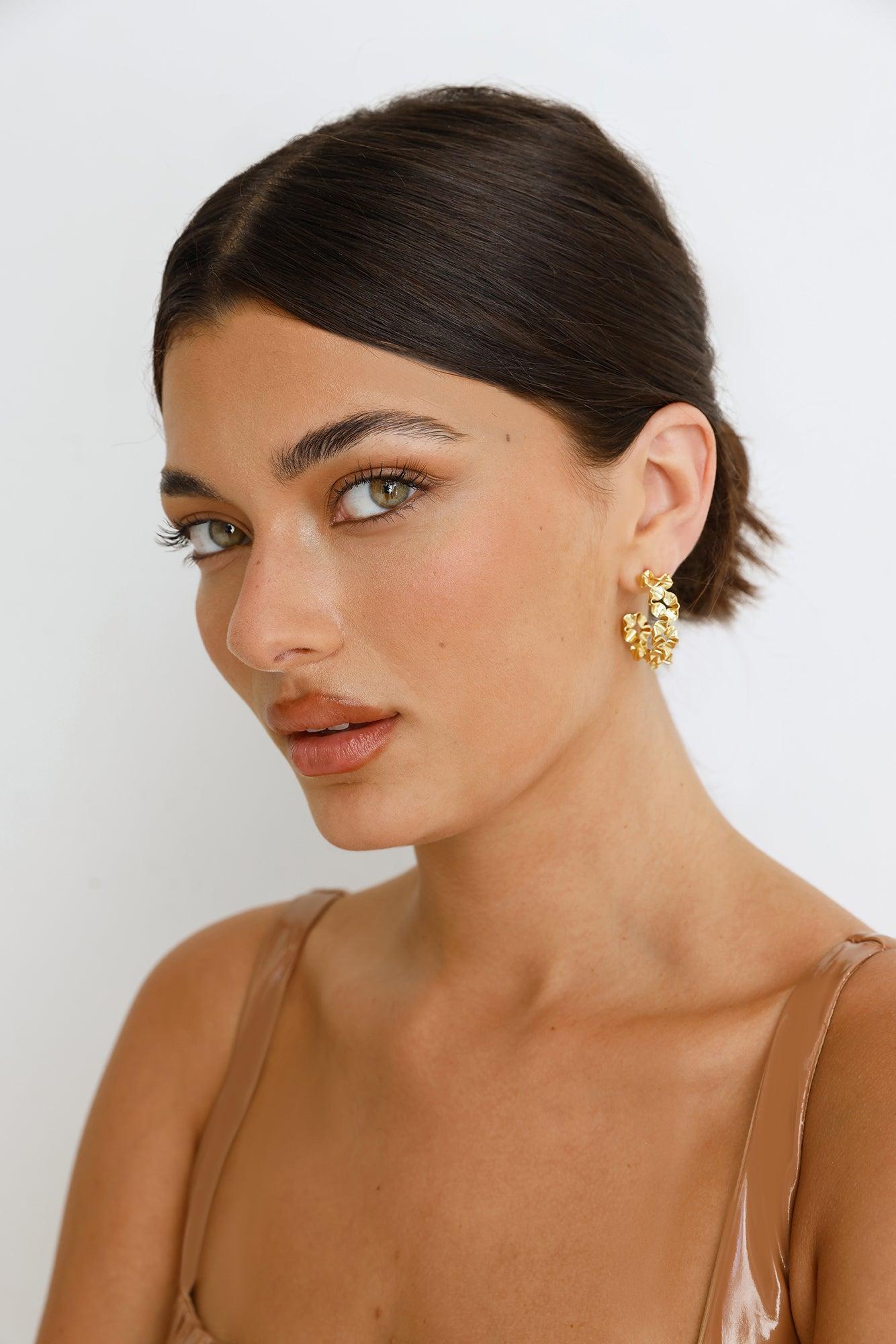 Sourced Luxury Earrings Gold Product Image