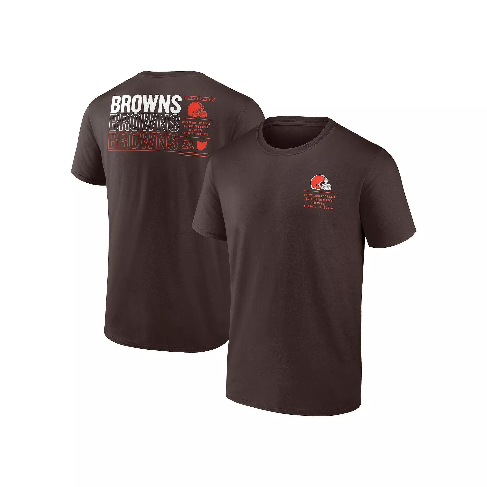 Men's Fanatics Brown Cleveland Browns Repeat Stats T-Shirt, Size: Medium Product Image