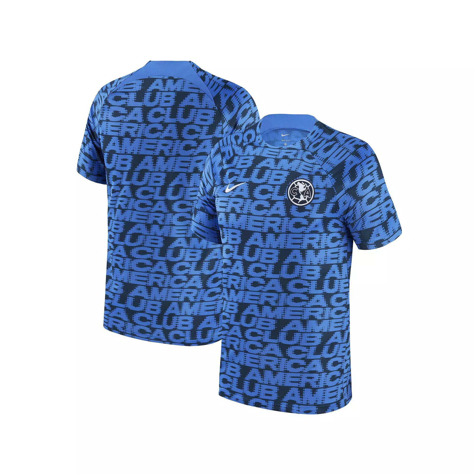 Men's Nike Navy Club America 2022/23 Away Pre-Match Top, Size: Small, Caf Blue Product Image