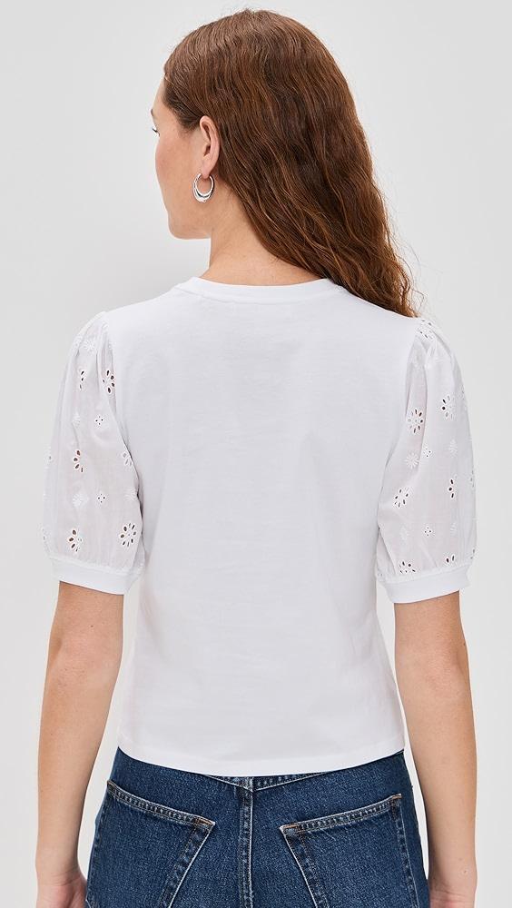 FRAME The Lace Sleeve Tee | Shopbop Product Image