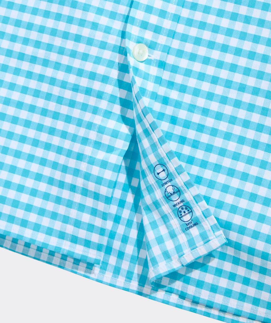 Skysail Gingham Performance Cotton Shirt Product Image