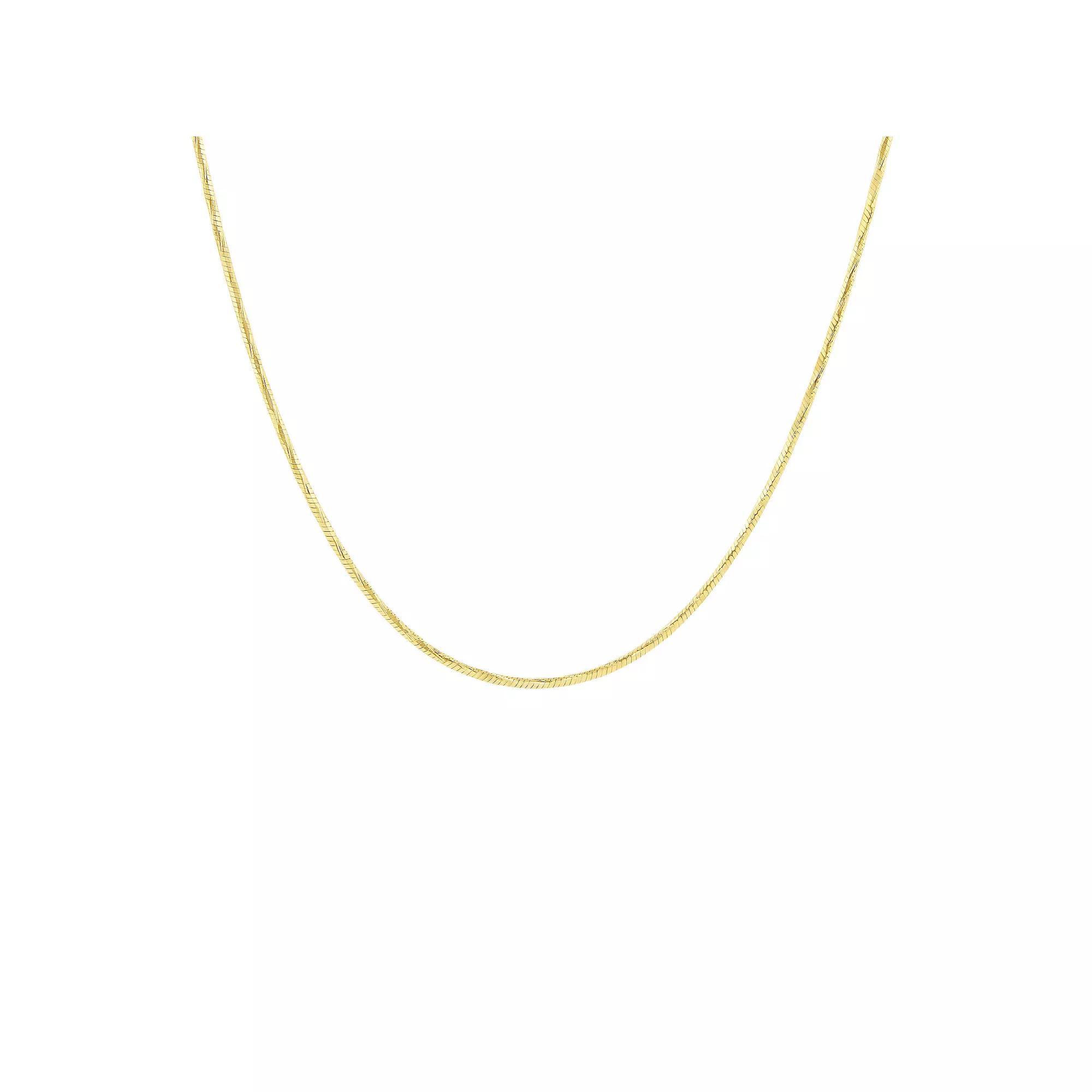 PRIMROSE 24k Gold Plated Diamond Cut Snake Chain Necklace, Women's, Size: 18", Gold Tone Product Image