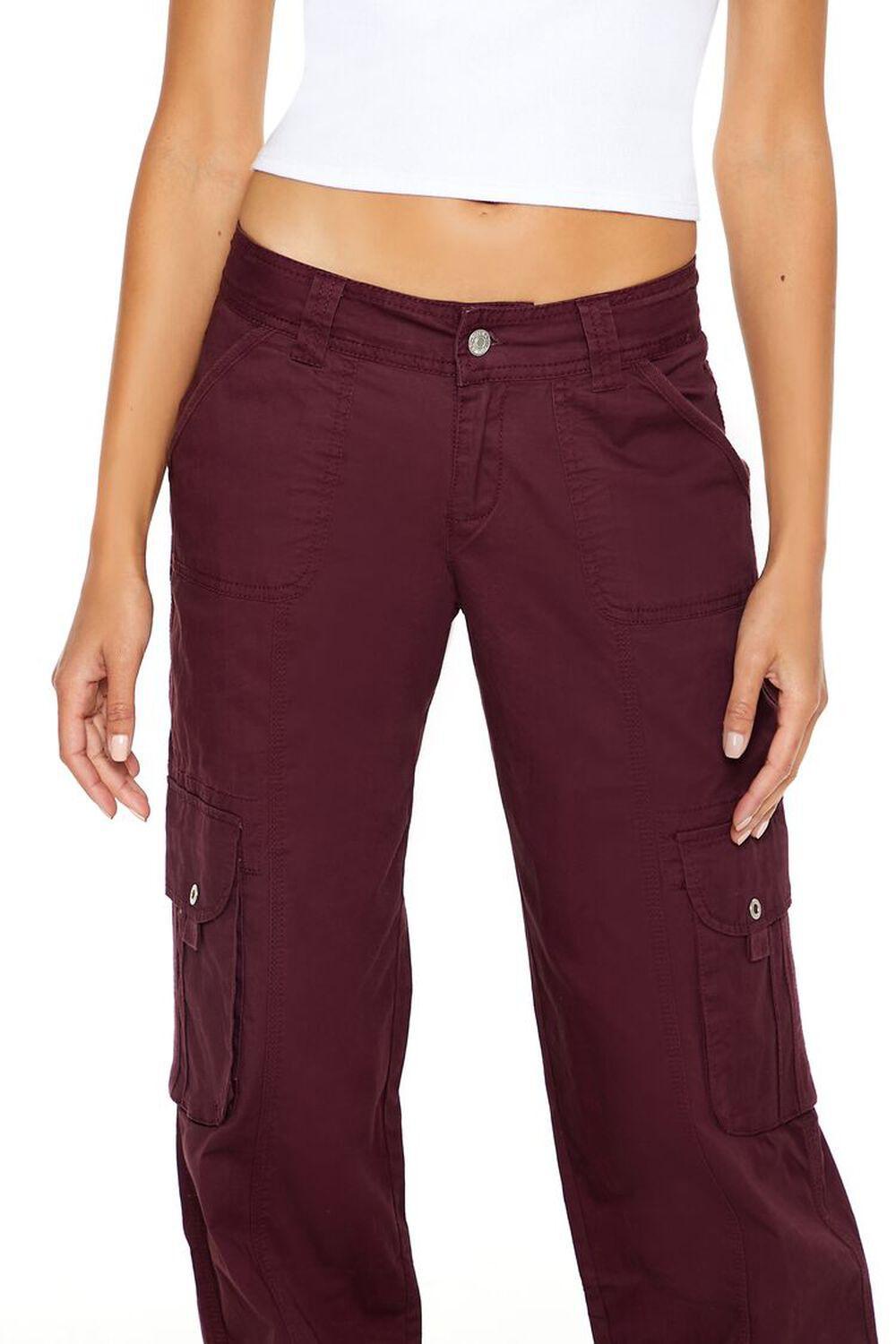 Low-Rise Straight-Leg Cargo Pants | Forever 21 Product Image