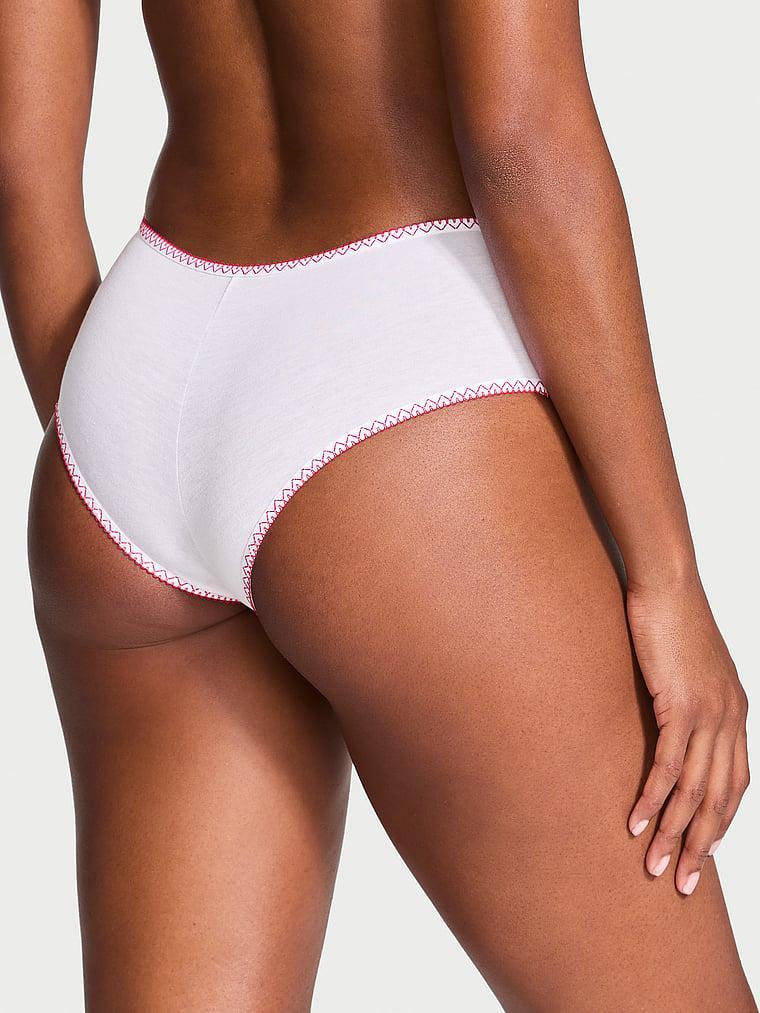 Cotton Heart-Trim Cheeky Panty Product Image
