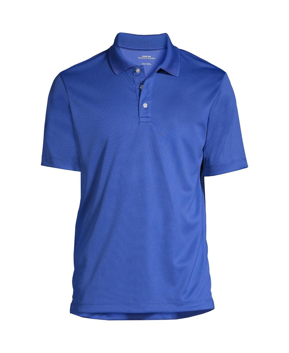 Men's Tall Lands' End School Uniform Solid Active Polo, Size: Large Tall, Harbor Gray Product Image