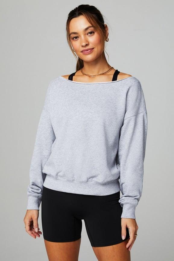 Year Round Terry Off Shoulder Sweatshirt Product Image