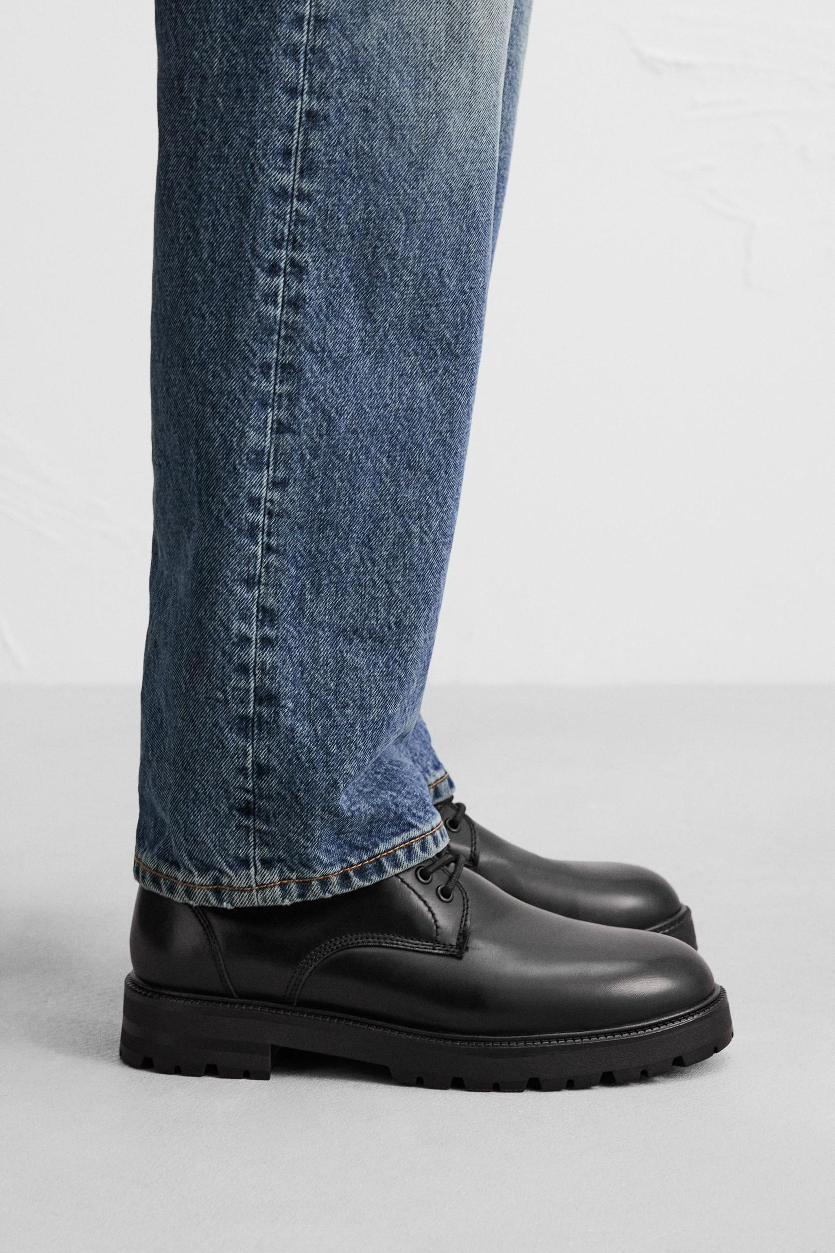 FLEECE LINED LACED BOOTS Product Image