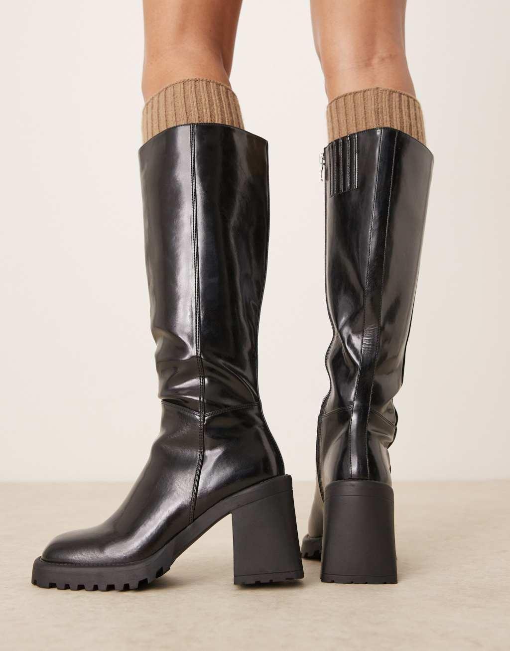 RAID Mayah knee boots in black Product Image