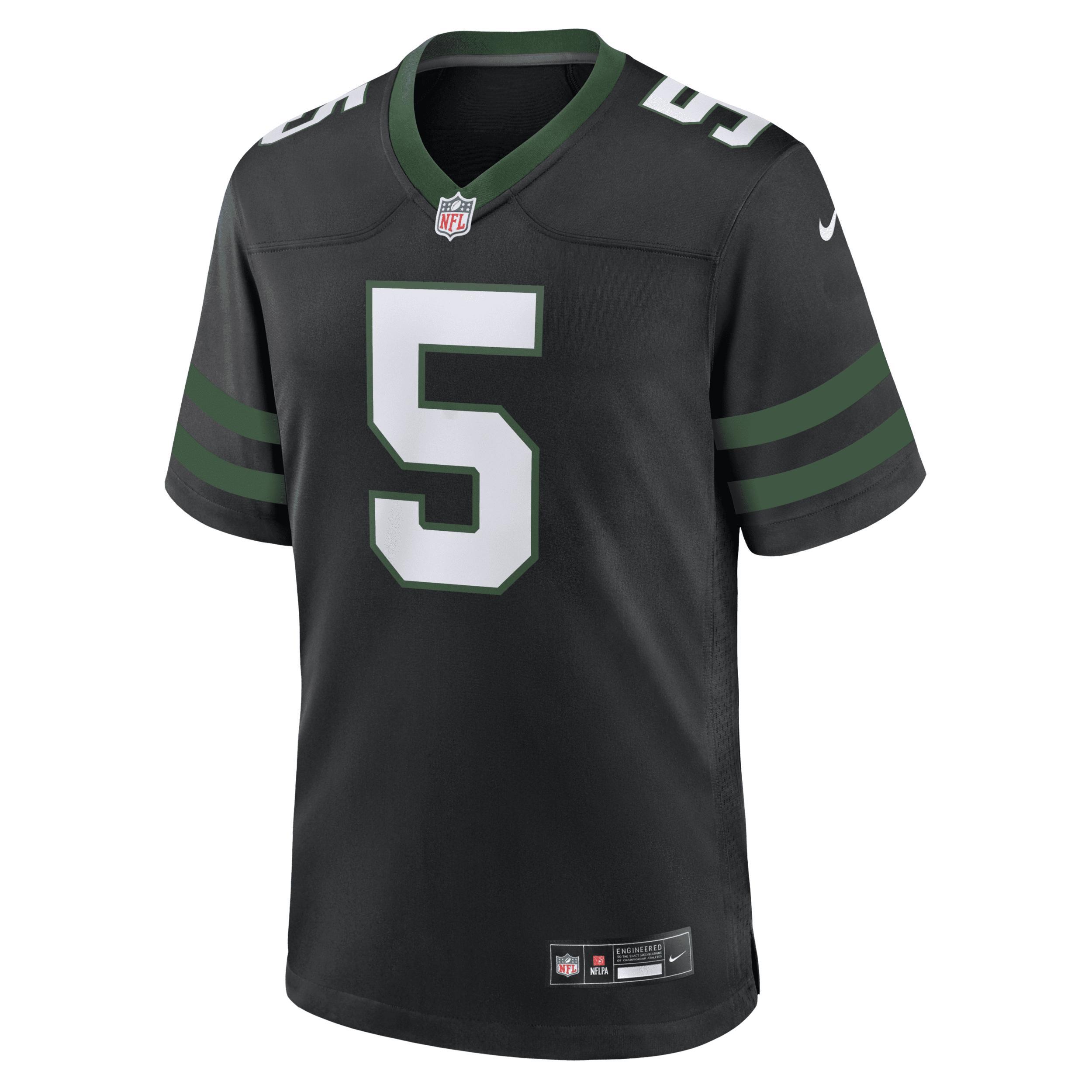 Men's Nike Garrett Wilson Legacy White New York Jets Game Jersey, Size: XL Product Image