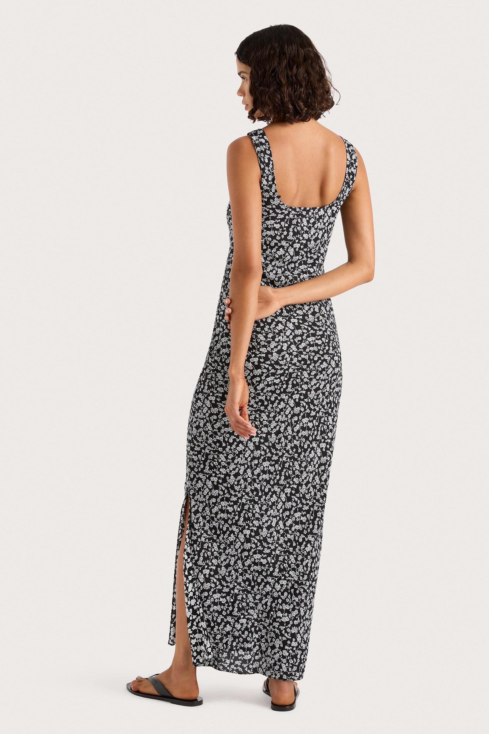 Olivia Maxi Dress Amaryllis Floral Black Product Image