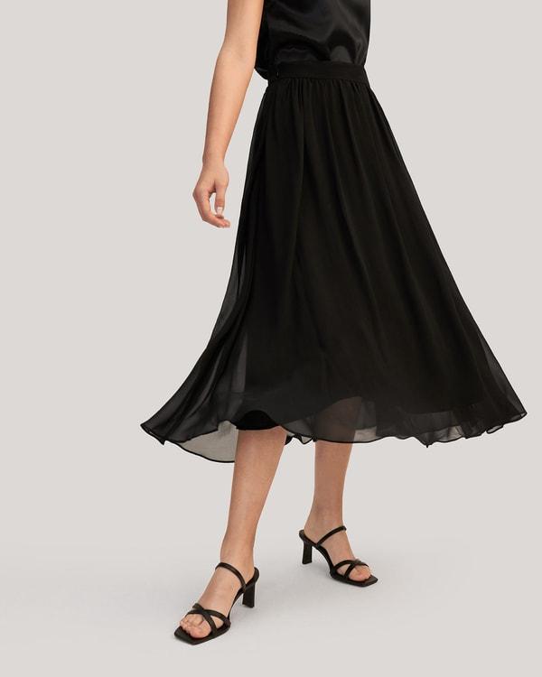 Double-layer Silk Tulle Skirt Product Image