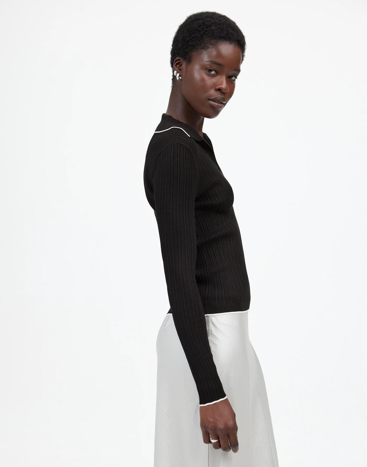 The Signature Knit Johnny-Collar Sweater Product Image