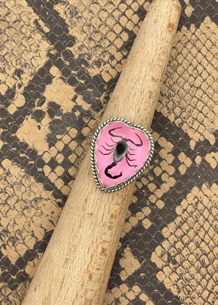 Sterling Silver Scorpion Heart Ring Product Image