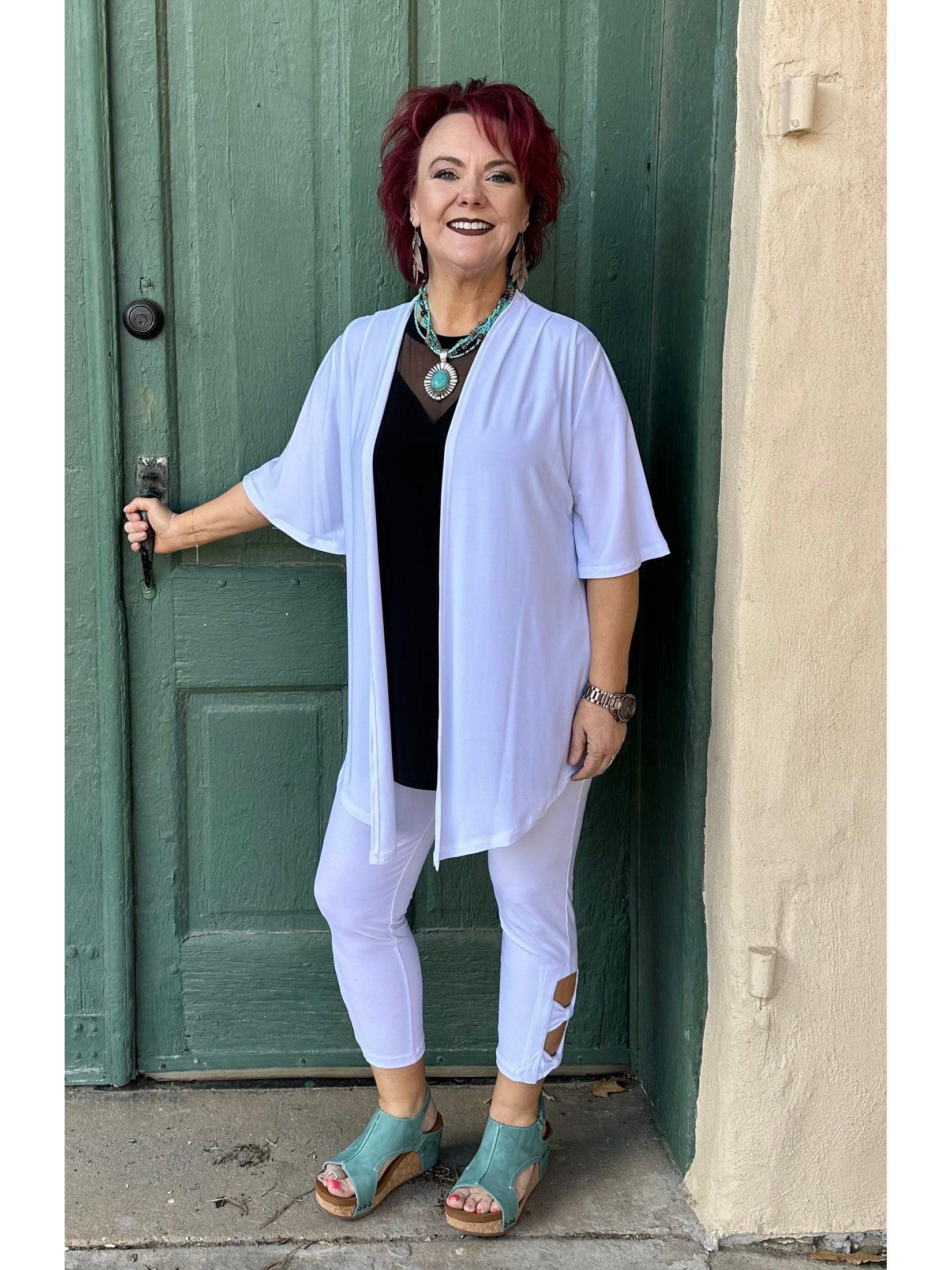Darlene Half Sleeve Lightweight Jacket/Kimono by Artex Fashions Product Image