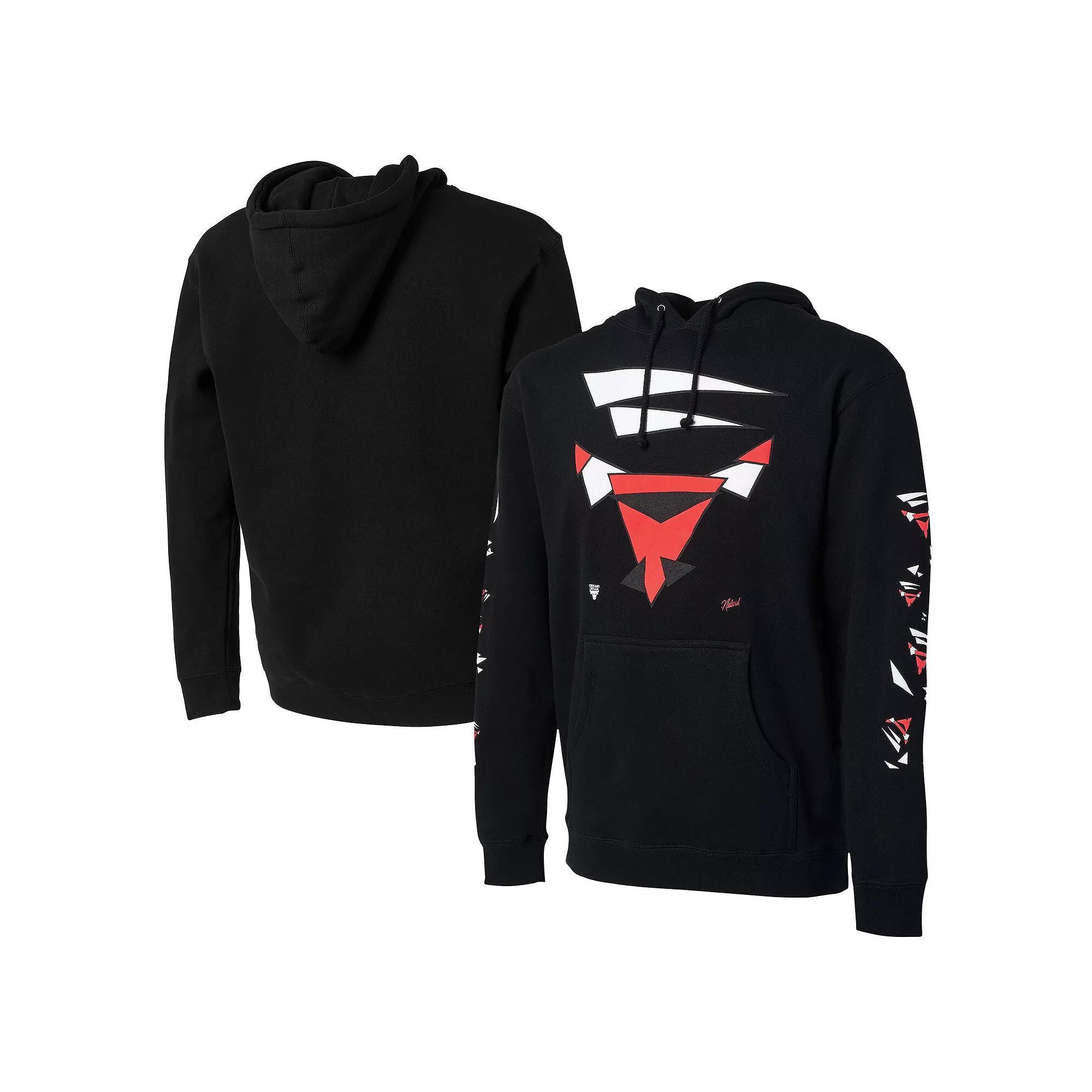 Men's NBA x Naturel Black Chicago Bulls No Caller ID Pullover Hoodie, Size: Large Product Image