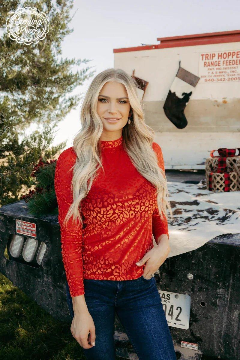 PLUS Ruby Red Panther Top* Product Image