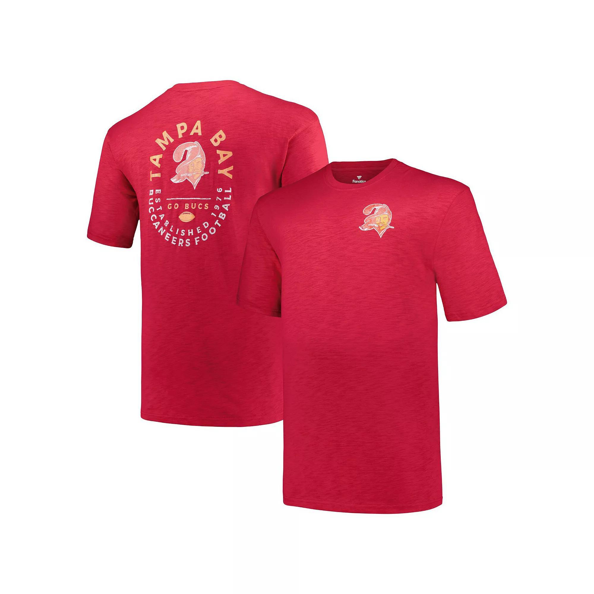 Men's Profile Red Tampa Bay Buccaneers Big & Tall Two-Hit Throwback T-Shirt, Size: 3XB Product Image