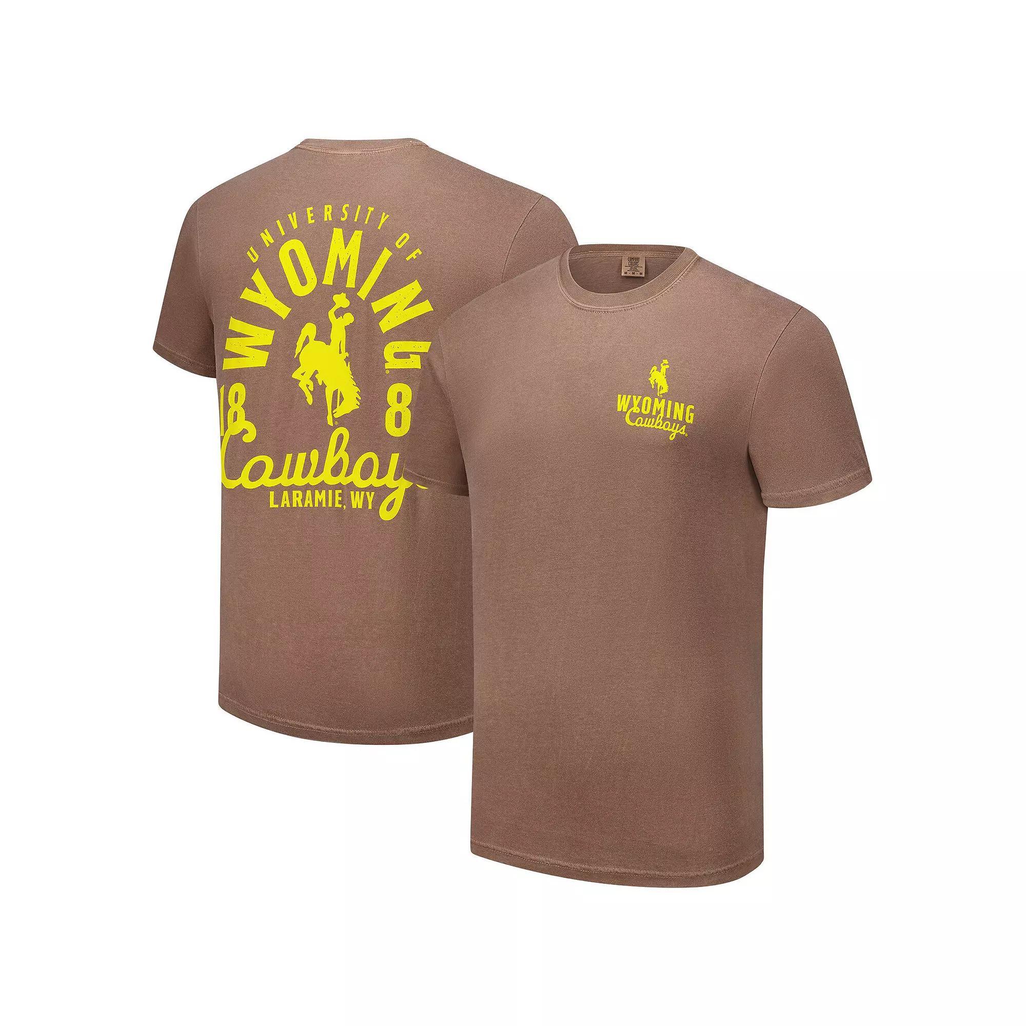 Men's Brown Wyoming Cowboys Comfort Colors Mascot Overlay T-Shirt, Size: Small, Wyo Brown Product Image