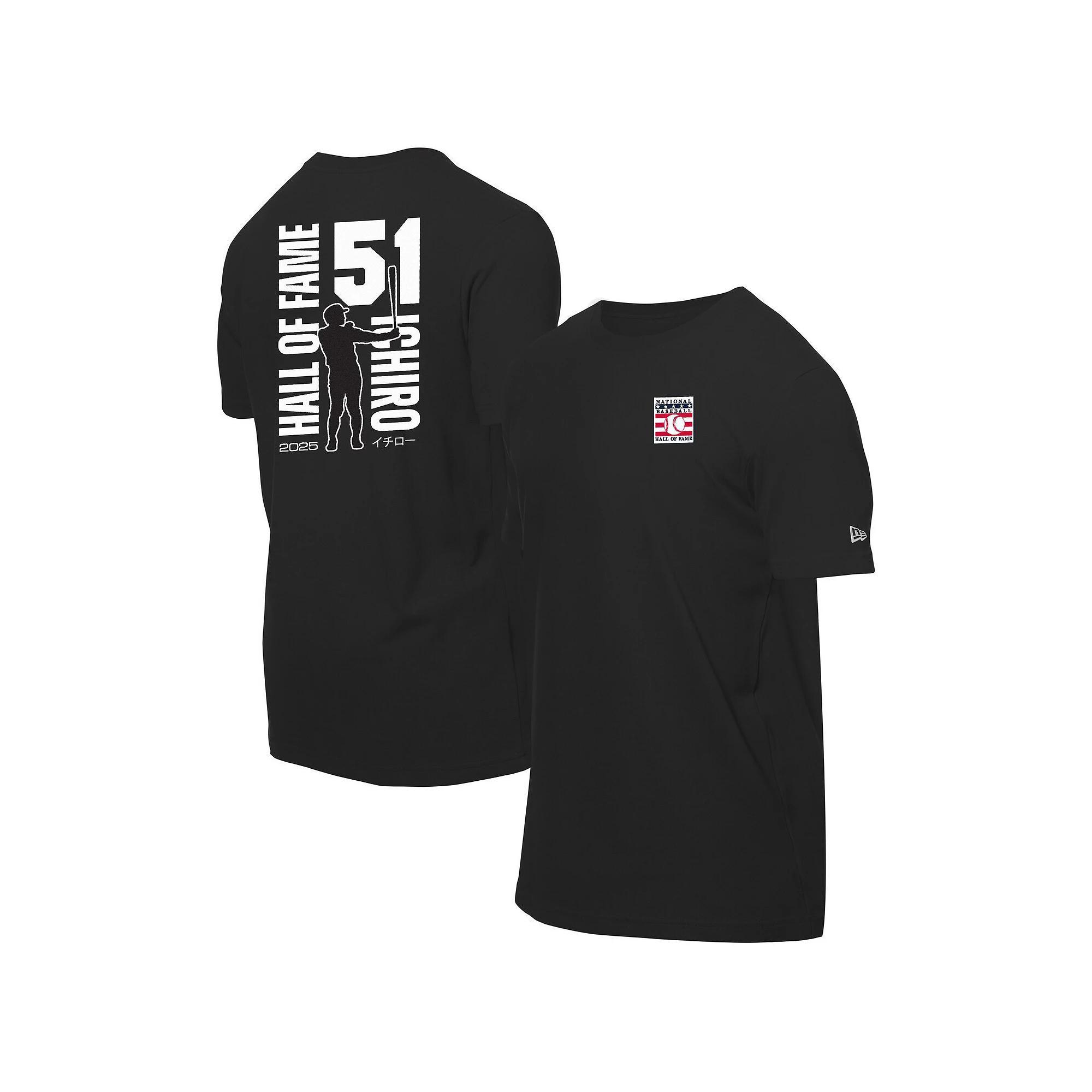 Men's New Era Ichiro Suzuki Black Seattle Mariners 2025 National Baseball Hall of Fame Graphic T-Shirt, Size: XL Product Image