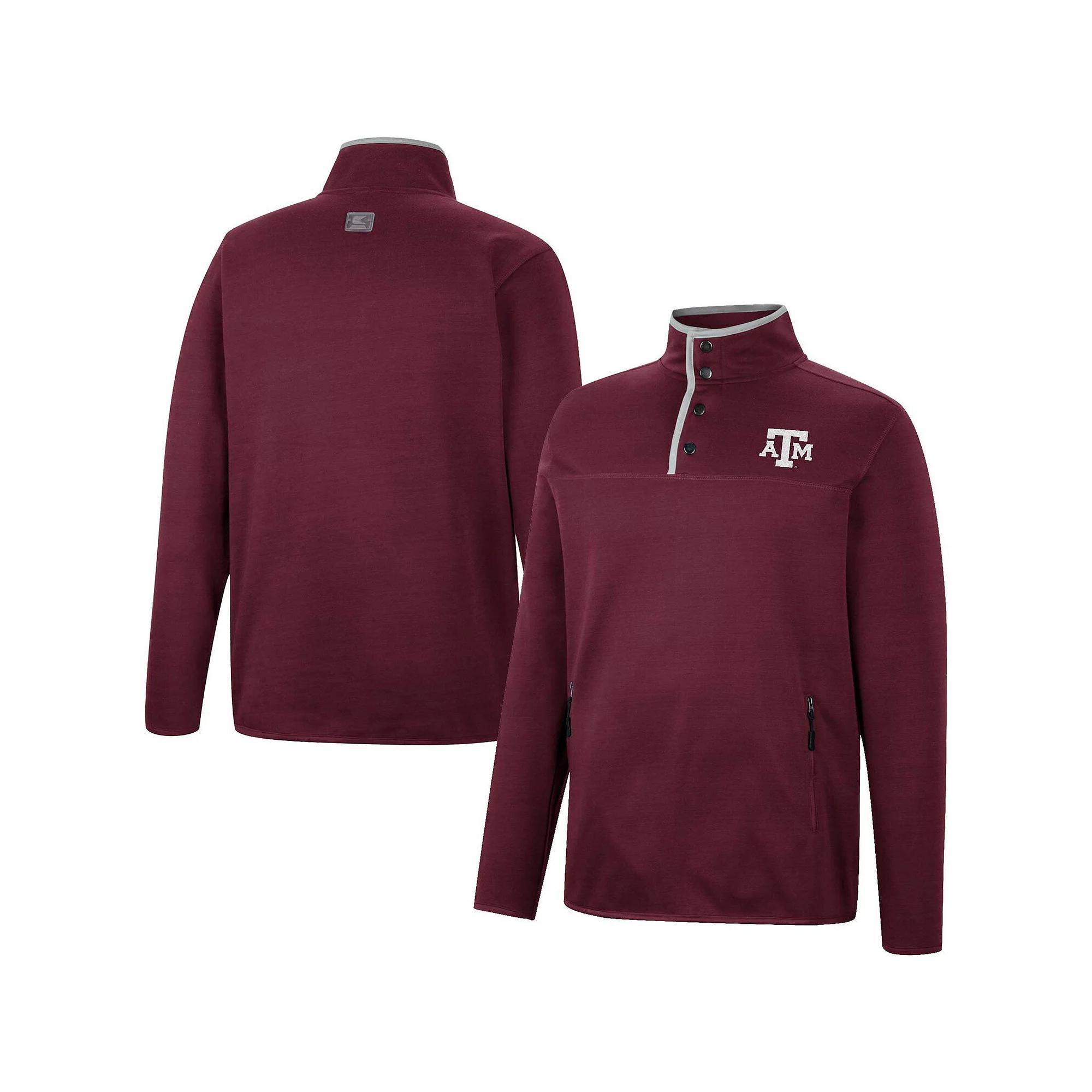 Men's Colosseum Maroon Texas A&M Aggies Rebound Quarter-Snap Jacket, Size: Medium, Red Product Image
