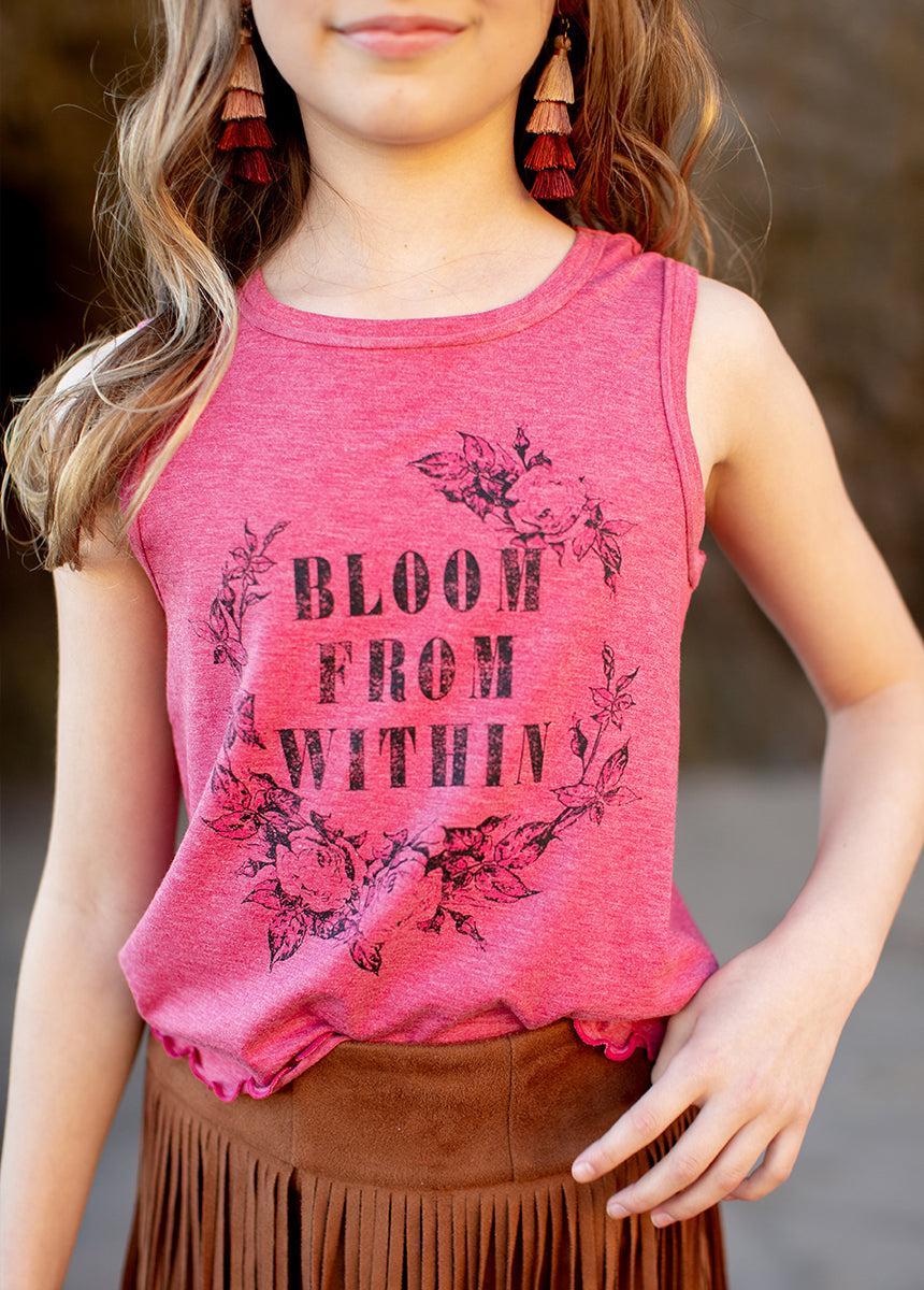 Neila Tank in Heather Wild Rose Girls Product Image