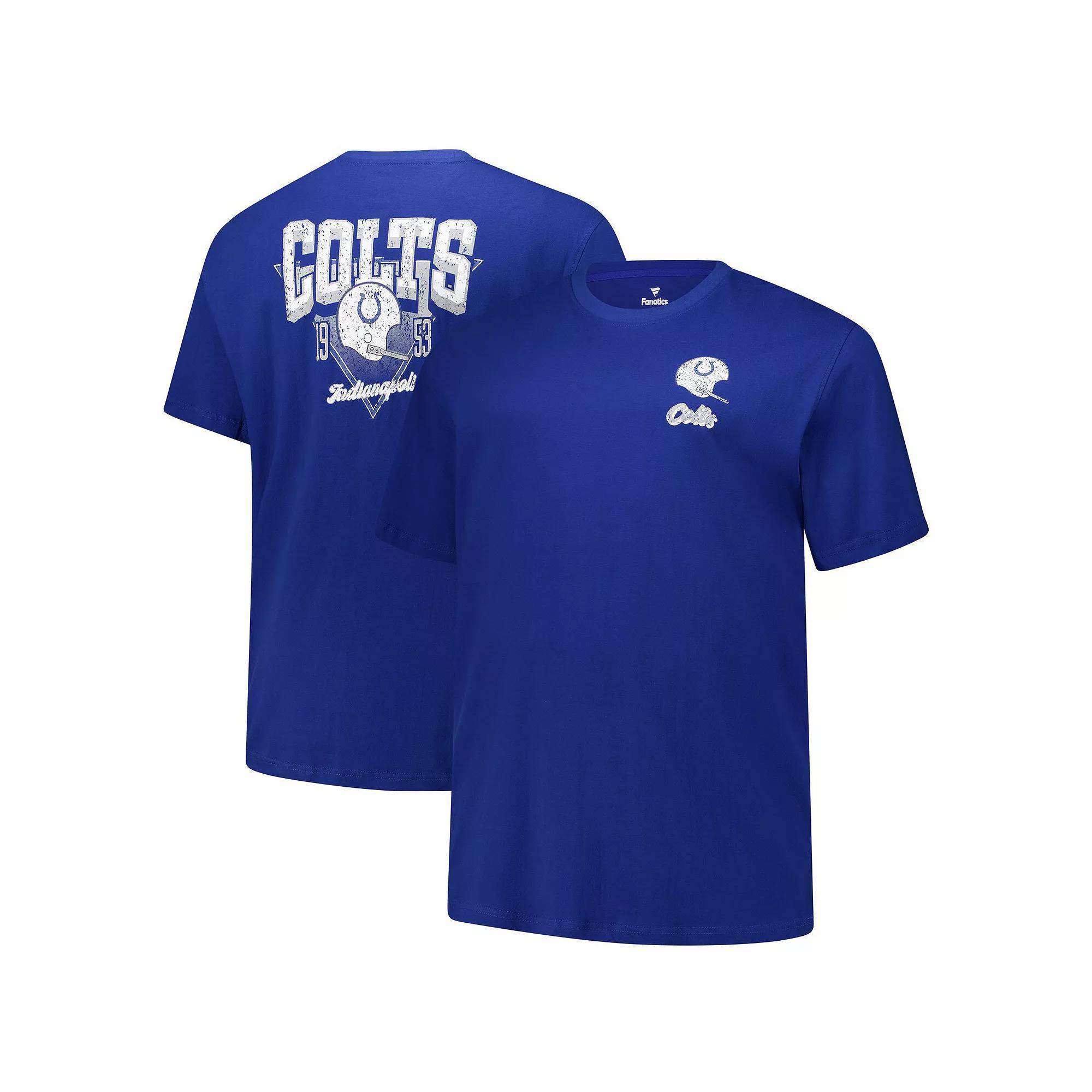 Men's Fanatics Royal Indianapolis Colts Big & Tall Throwback Logo T-Shirt, Size: 2XB, Blue Product Image