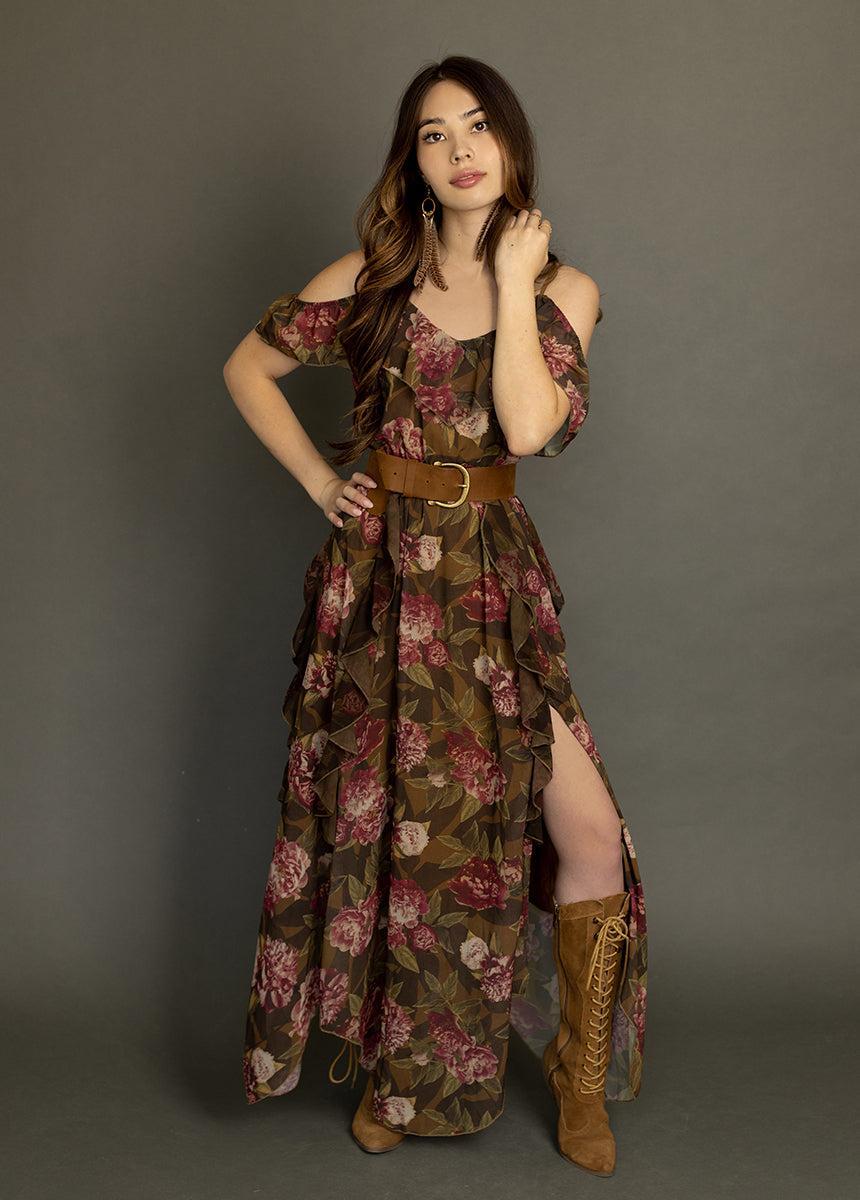 Faydon Dress in Bistre Floral Female Product Image