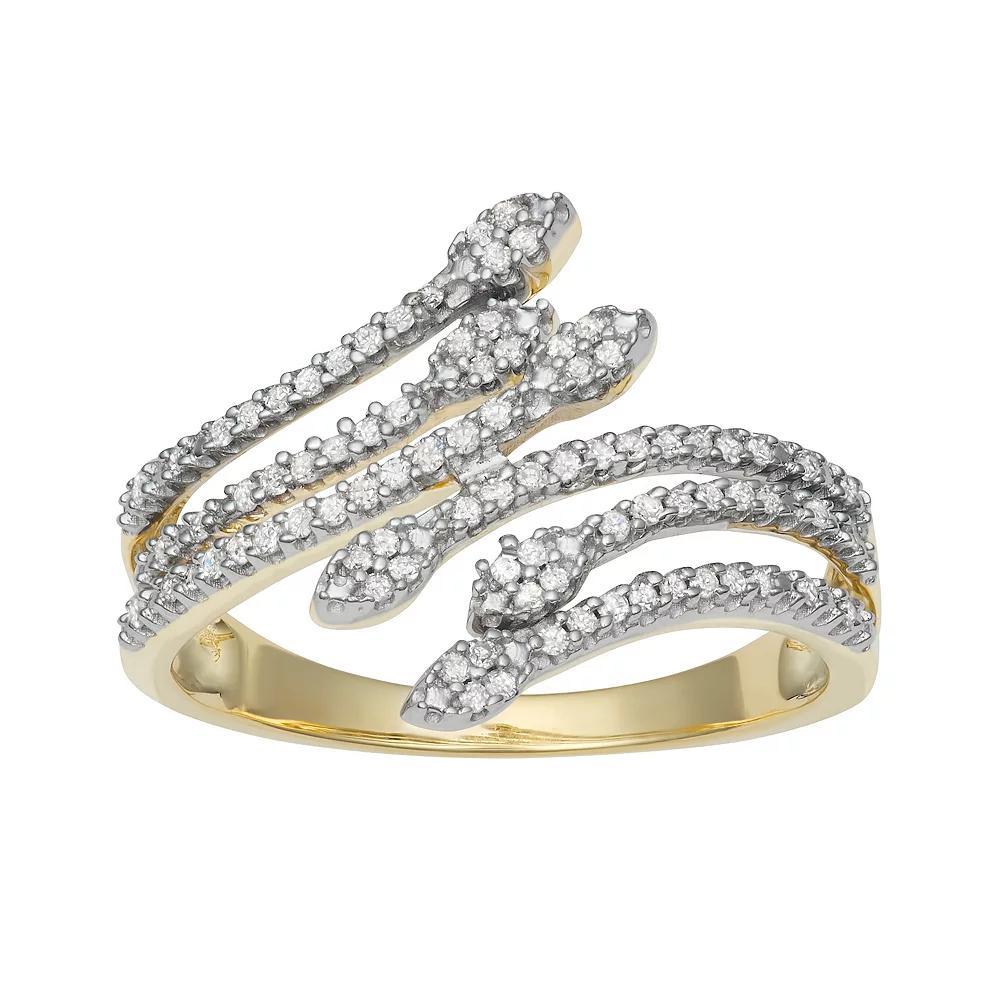 HDI 1/4 Carat T.W. Diamond Ring, Women's, Size: 6, 10k Gold Product Image
