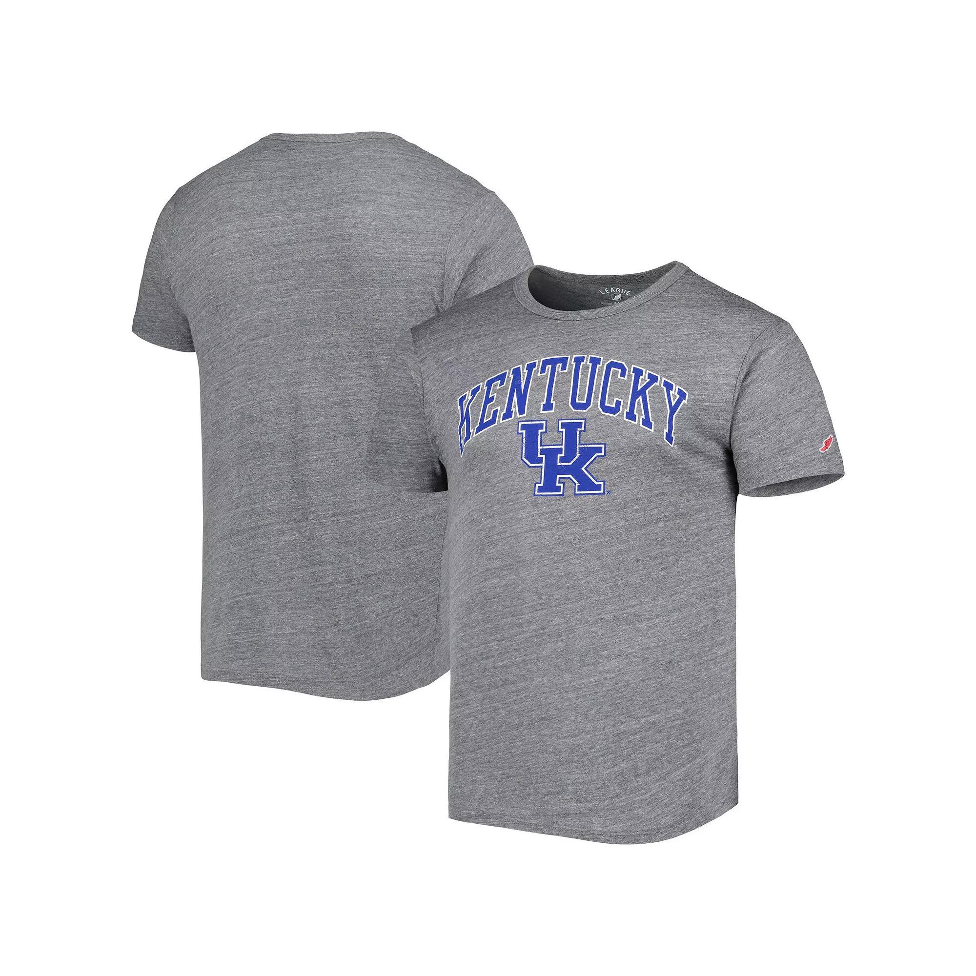 Men's League Collegiate Wear Heather Gray Kentucky Wildcats 1965 Arch Victory Falls Tri-Blend T-Shirt, Size: Medium, Grey Product Image