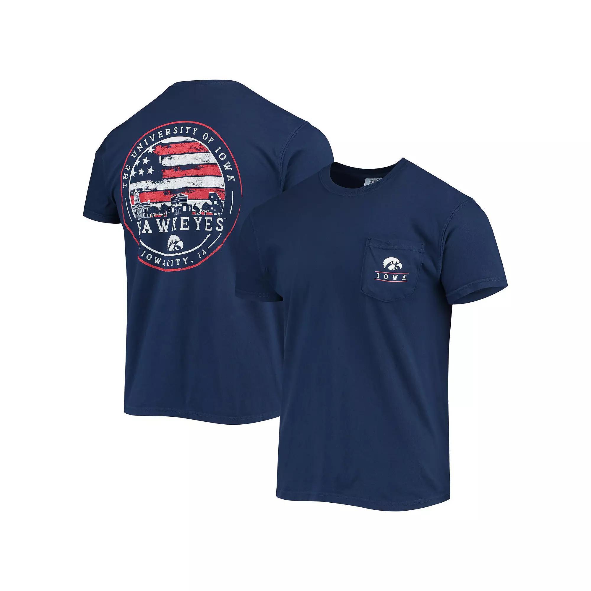 Men's Navy Iowa Hawkeyes Campus Americana T-Shirt, Size: Small, Blue Product Image