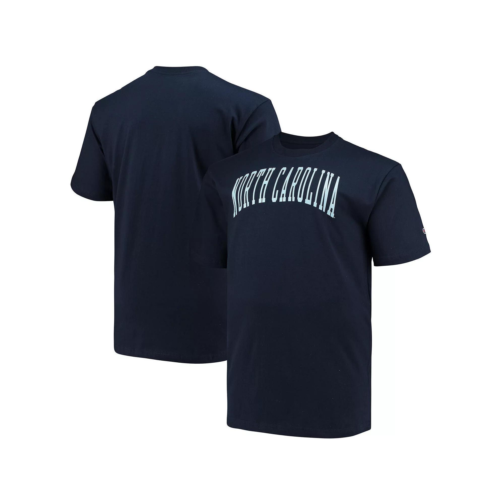 Men's Champion Navy North Carolina Tar Heels Big & Tall Arch Team Logo T-Shirt, Size: 2XB, Blue Product Image