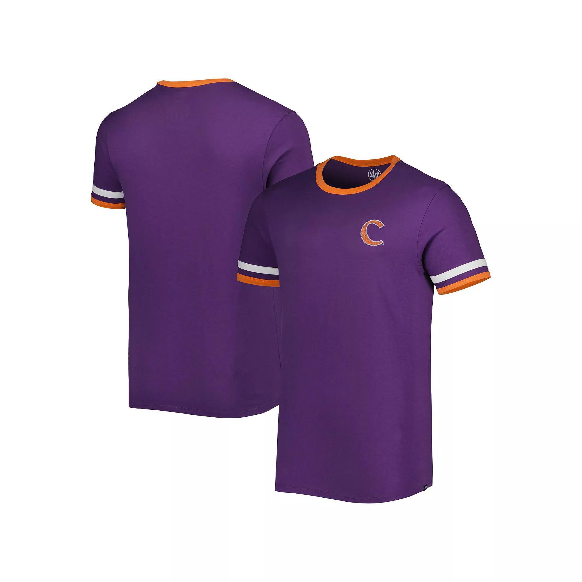 Men's '47 Purple Clemson Tigers Otis Ringer T-Shirt, Size: XL Product Image