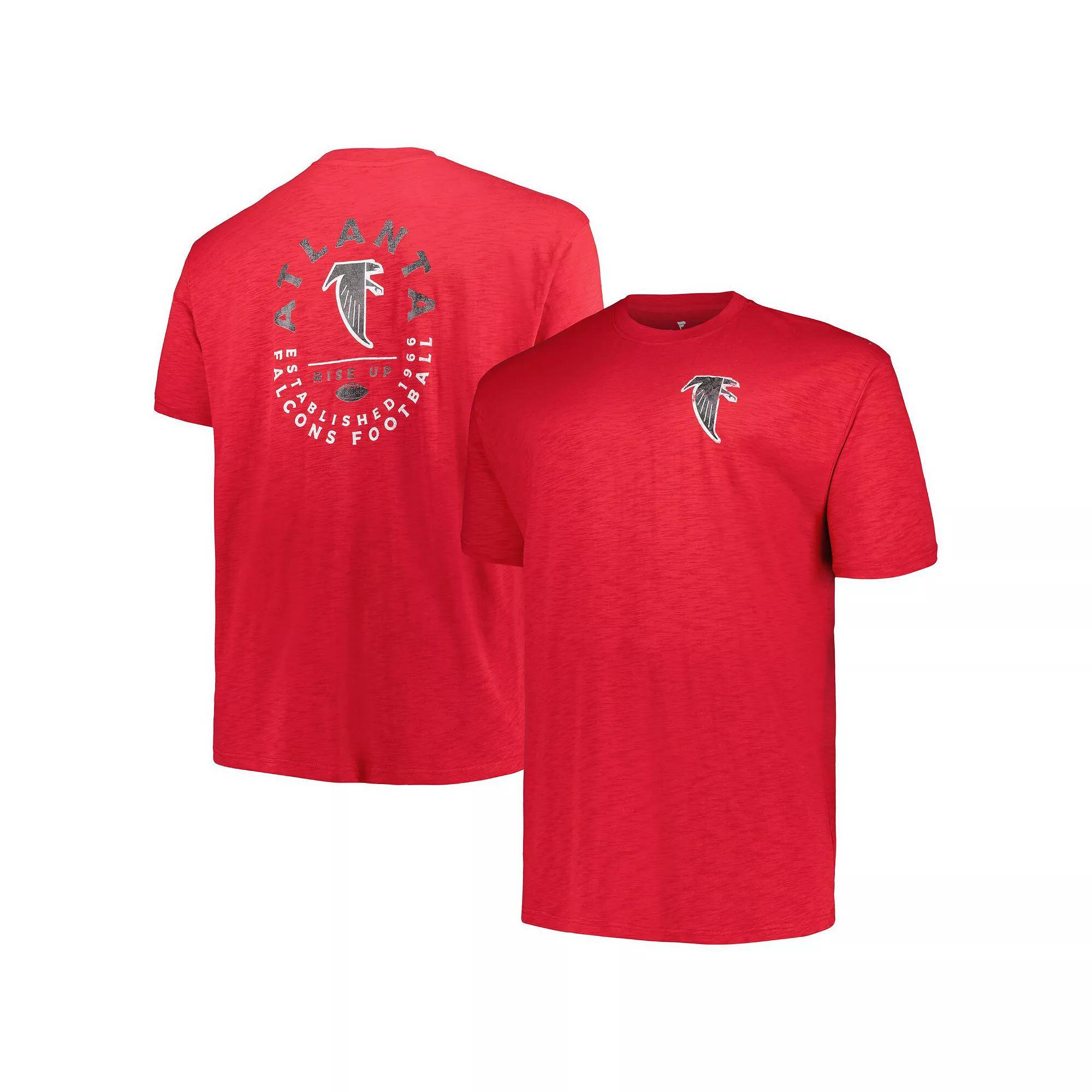 Mens Profile Atlanta Falcons Big & Tall Two-Hit Throwback T-Shirt Product Image