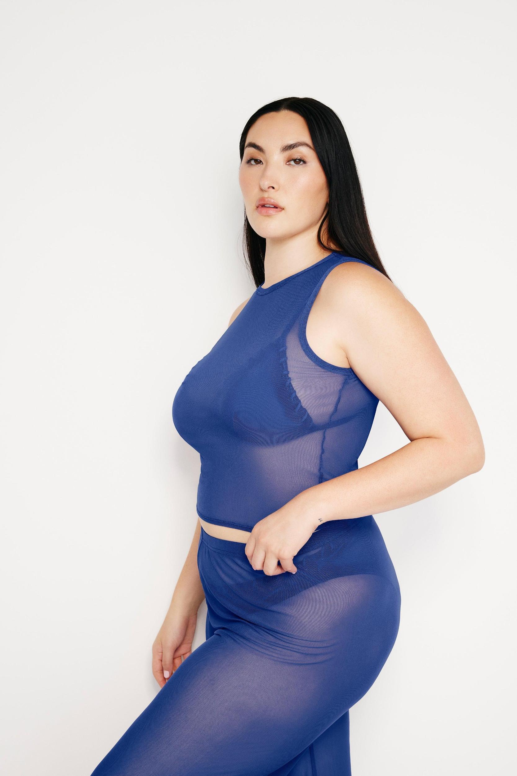 MESH TANK TOP | CAPRI BLUE004 Product Image