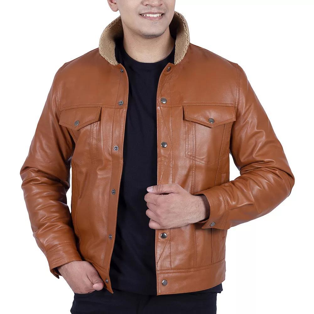 Men's Franchise Club Ace Leather Jacket, Size: XL Product Image