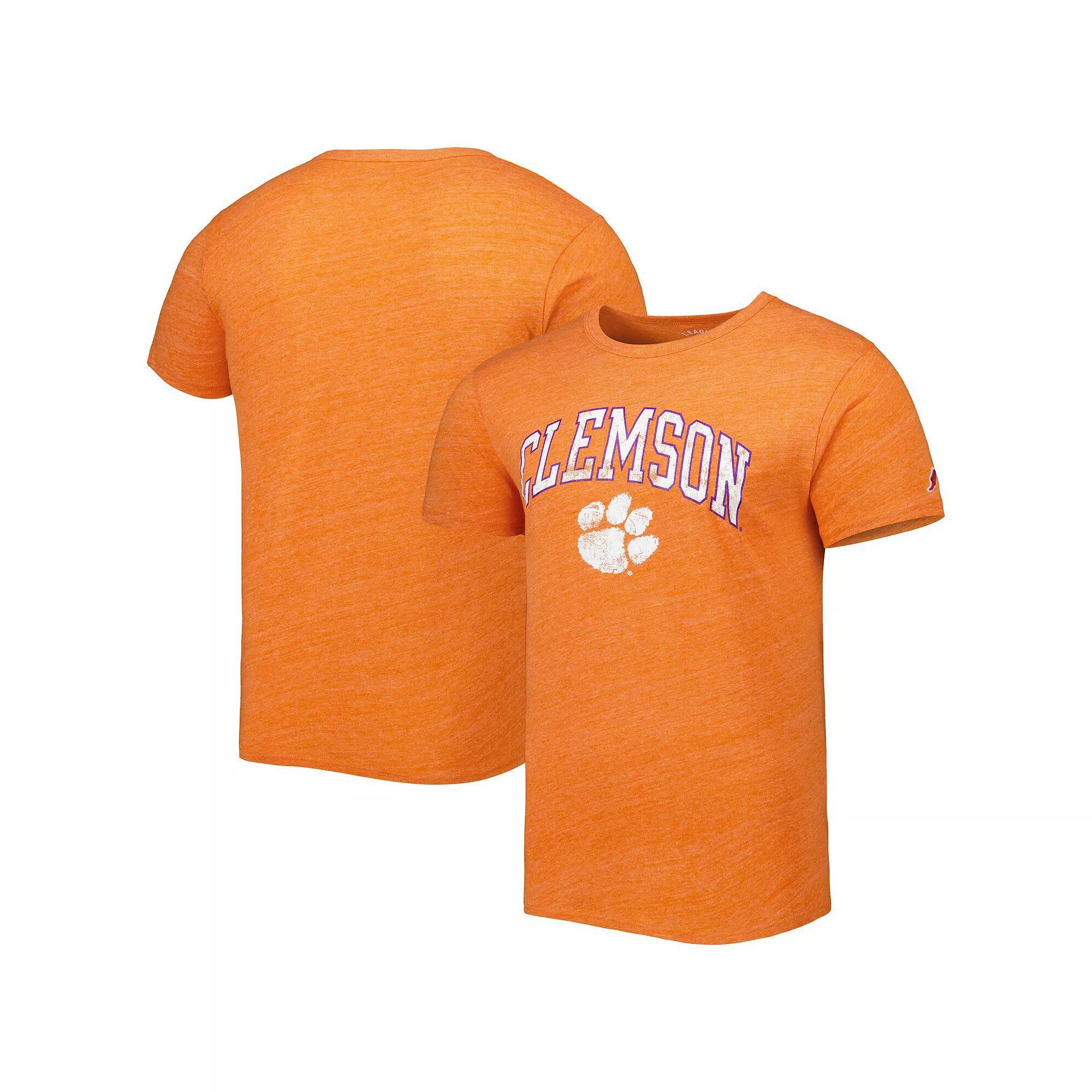 Men's League Collegiate Wear Heather Orange Clemson Tigers 1965 Arch Victory Falls Tri-Blend T-Shirt, Size: XL Product Image