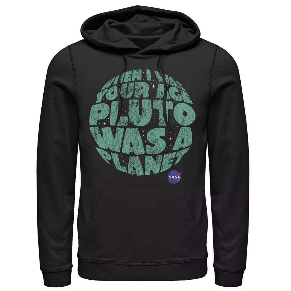 Men's NASA Pluto Was A Planet Graphic Hoodie, Size: Large, Black Product Image