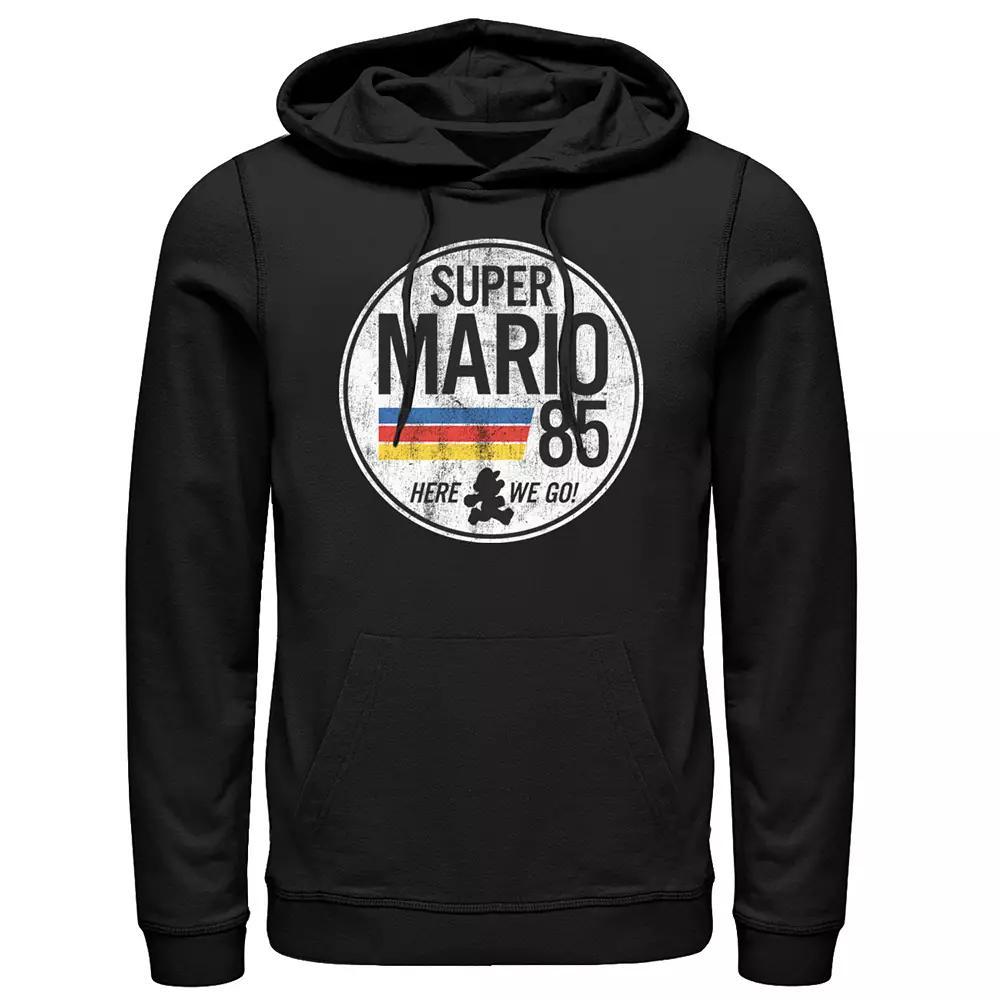 Men's Super Mario Pullover Hoodie, Size: Large, Black Product Image