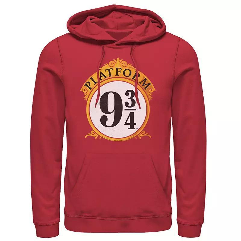 Men's Harry Potter Platform 9 & 3/4 Sign Hoodie, Size: Large, Red Product Image