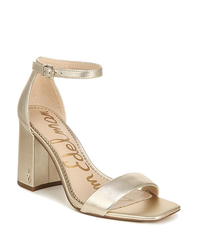 Sam Edelman Daniella Leather Ankle Strap Square Toe Dress Sandals Product Image