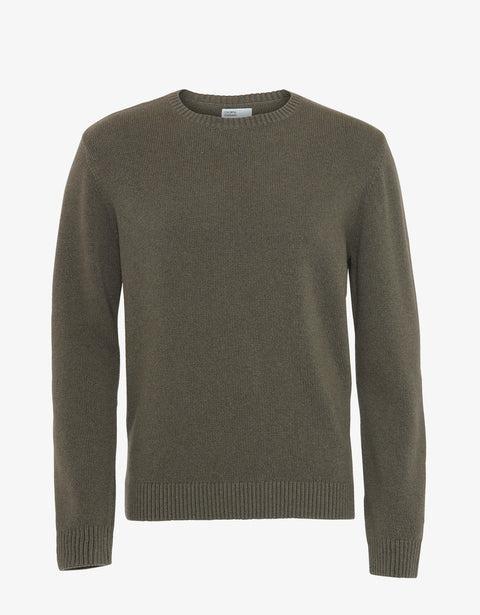 Classic Merino Wool Crew - Dusty Olive Product Image